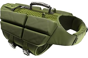 NOAH & PAW Dog Life Jacket, Human Standards Lifejacket Design, Dog Life Vest for Swimming and Boating, 3X Foam Support for Max Floating, Breathable Mesh, Salvavidas para Perros, Size XL