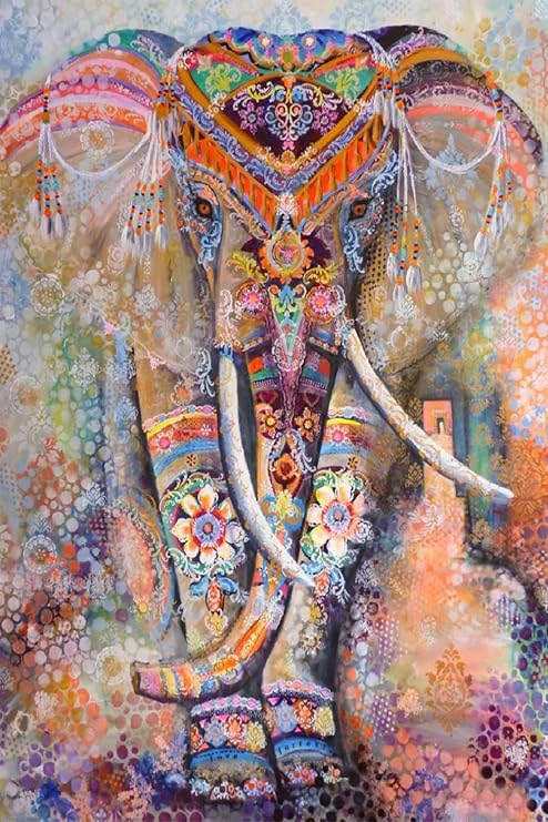 Elephant Diamond Painting Kits for Adults Animals Landscapes by LUHSICE