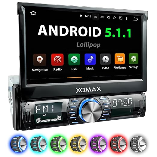 title=XOMAX XM-VRSUA739 Android 5.1 Autoradio con navigatore GPS App + Supporto WiFi +
