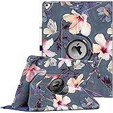 Fintie Rotating Case - 2017/2015 iPad Pro 12.9 inch (Old Model) 1st & 2nd Gen Case, 360 Degree Swiveling Stand Protective Back Cover, Supports Auto Wake/Sleep, Blooming Hibiscus