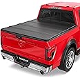 MOSTPLUS Quad Fold Hard Truck Bed Tonneau Cover Compatible with 2015 2016 2017 2018 2019 2020 2021 2022 2023 2024 2025 Ford F150 F-150 Long Bed On Top (5.5 FT Feed Bed) 4 Fold Aluminum Bed