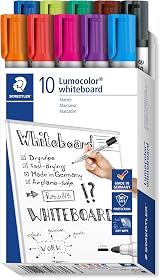 STAEDTLER Lumocolor Whiteboard Marker Bullet Tip Assorted 10 Pack