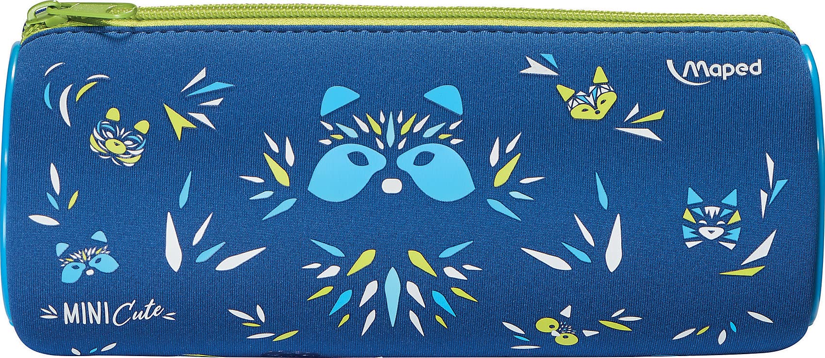 Maped - Mini Cute School and Craft Pencil Case - Metal Zip - Blue