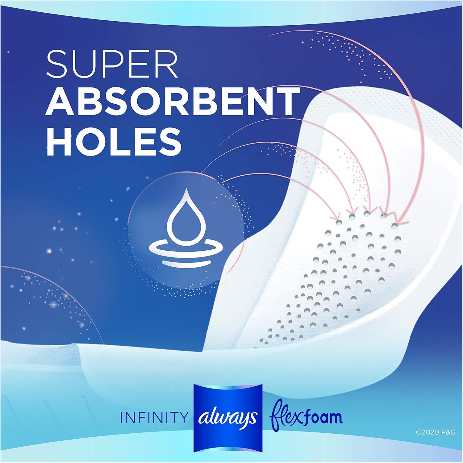 Always Infinity Feminine Pads with Wings for Women, Size 5, Extra Heavy Overnight, Unscented, 22 Count (Pack of 3): Health & Personal Care