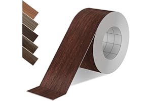 ZYJT Wood Tape, 2.4 inch X 15ft Self Adhesive Cherry Grain Repair Patch for Tables, Chairs, Baseboards, Doors, Windows, Floors, Handicraft DIY.