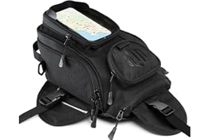 ILM Motorcycle Tank Bag Magnetic 4 Straps Reinforced Fastening Waterproof Touch Screen Phone Pouch Motorbike BT01