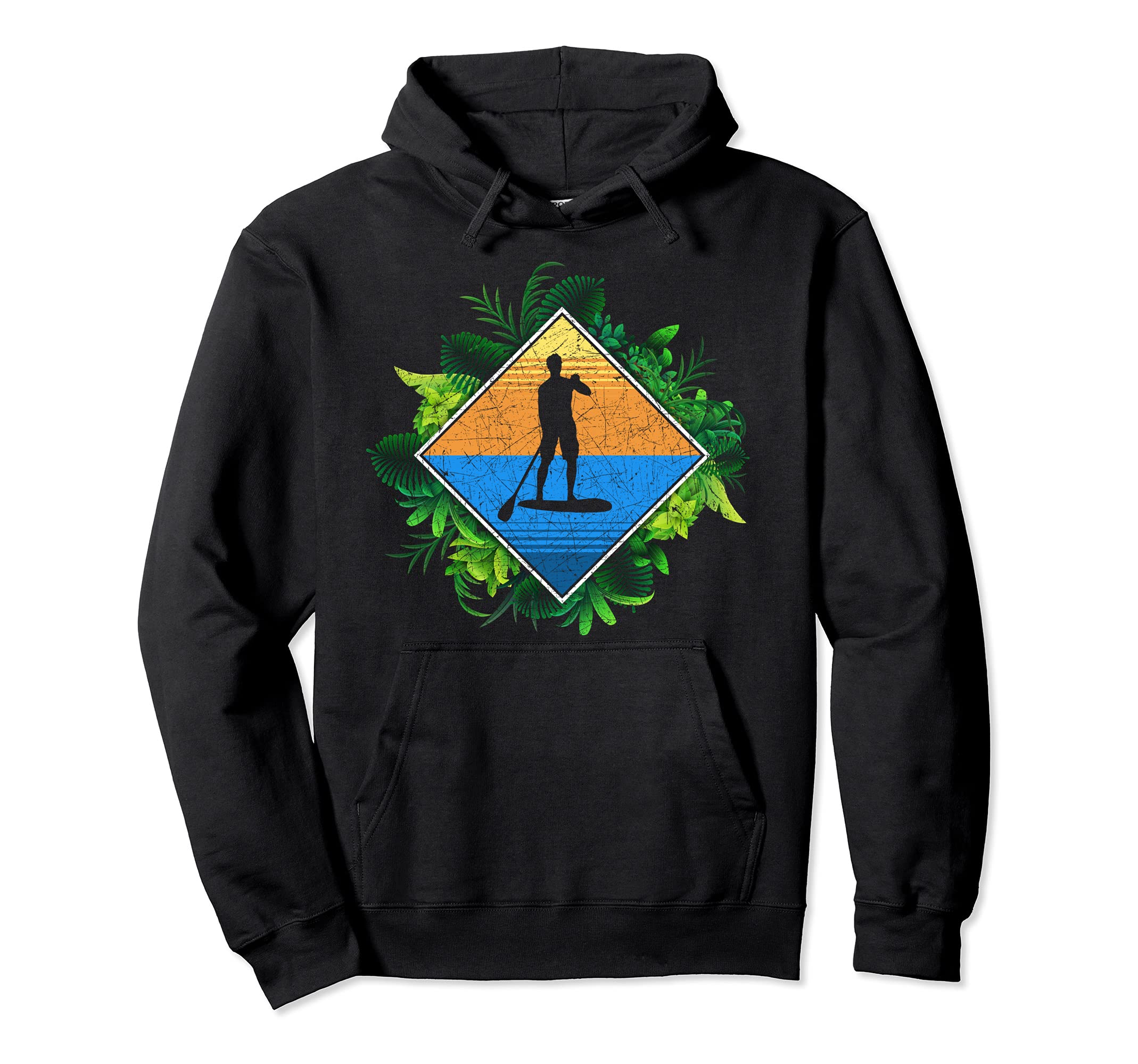 Paddleboarder Jungle SUP Outdoor Sports Stand Up Paddling Pullover Hoodie