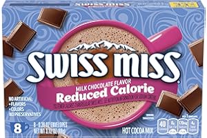 Swiss Miss Milk Chocolate Flavored Reduced Calorie Hot Cocoa Mix, 0.39 oz., 8-Count Envelopes (12 Boxes)