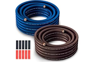 MYGATTI 8 Gauge Wire (25ft Each, Brown/Blue), 2-Pack Translucent Power Ground Cable, CCA, Primary Automotive Wire, Battery Wire, Car Audio Amp Wire, Trailer Harness Cord, Lightning Wire, Electrical 8awg Wire