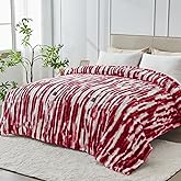 Easthome Heated Blanket Queen - 84"x90" Dual Control Bed Electric Blankets with 6 Heating Levels & 10 Hours Auto Off, Soft Ribbed Faux Fur Sherpa, Over-Heated Protection ETL, Red