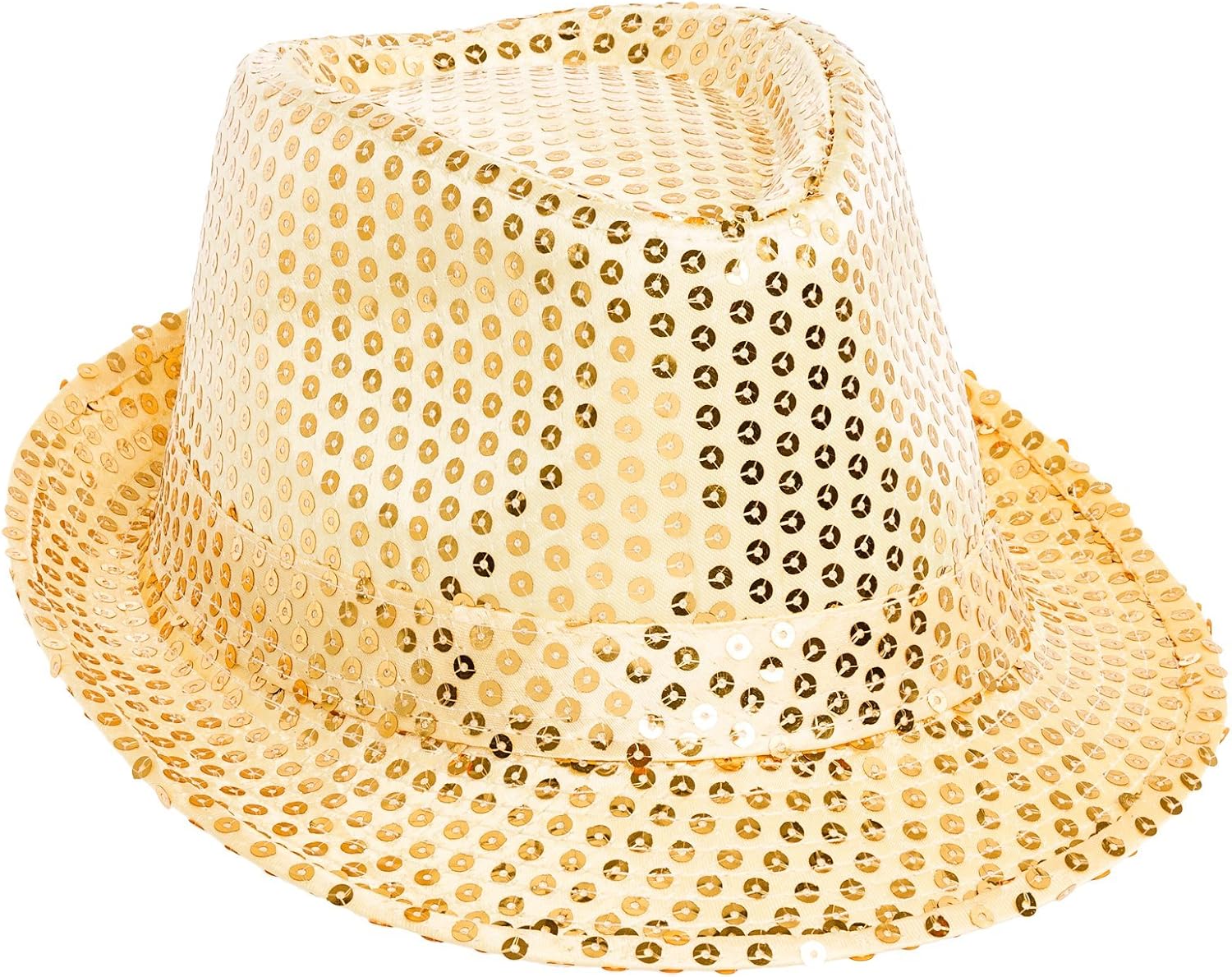gold fedora hat
