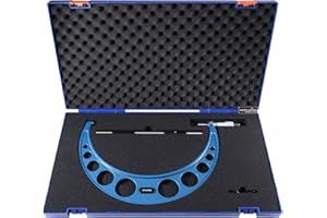 Accusize Industrial Tools 11-12'' Ultra-Precision Carbide Tipped M-Type Outside Micrometer, Resolution 0.0001'', Eg00-0012