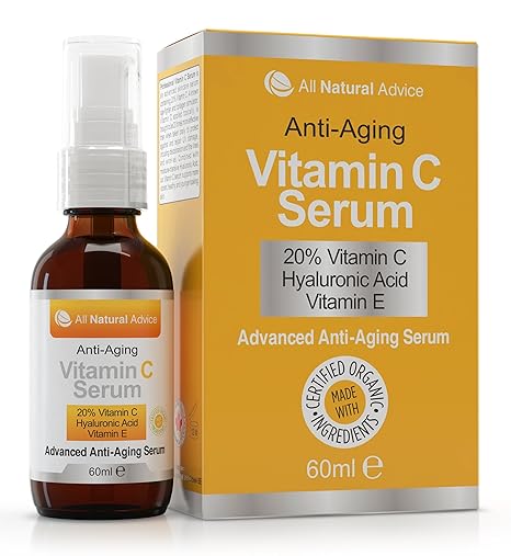 Vitamin C Serum Hochdosiert 20% 60ml | Vegane Kosmetik für Gesicht – Dekolleté | Mit Hyaluronsäure und Aminosäurekomplex | Oh