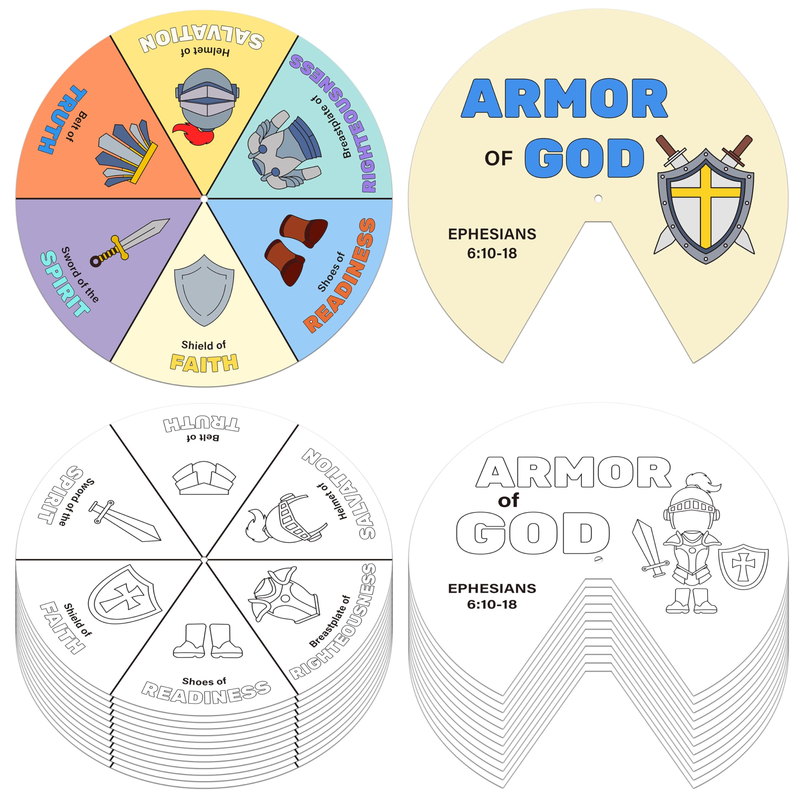 Mua COcnny 24 Sets Armor Of God Color Wheel Craft, Color Your Own