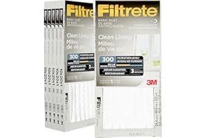 Filtrete 10x20x1 Furnace Filter, MPR 300, MERV 5, Healthy Living Ultimate Allergen 3-Month Pleated 1-Inch Air Filters, 6 Filt