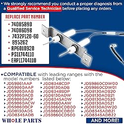 Whole Parts WP74005890 Range Spark Igniter Set