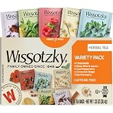 Wissotzky Herbal Variety Pack Tea Assortment, 18 Tea Bags | Caffeine Free | Herbal Tea Sampler