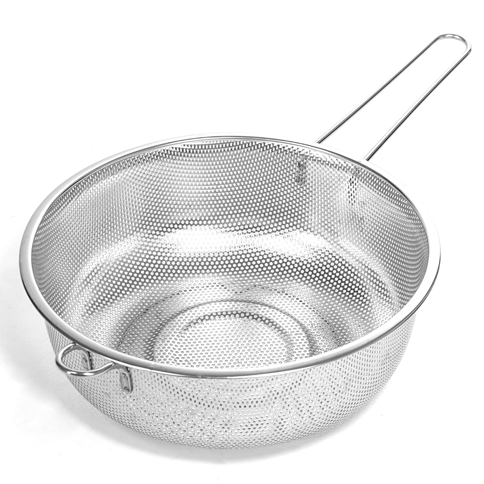Photo 1 of ICEICE Metal Fine Mesh Strainer and Colander for Kitchen with Handle, Stainless Steel Pasta Strainer/Kitchen Funnel/Collander/Sifter for Strain/Wash Vegetables, Fruits, Spaghetti, Rice (10.2?)