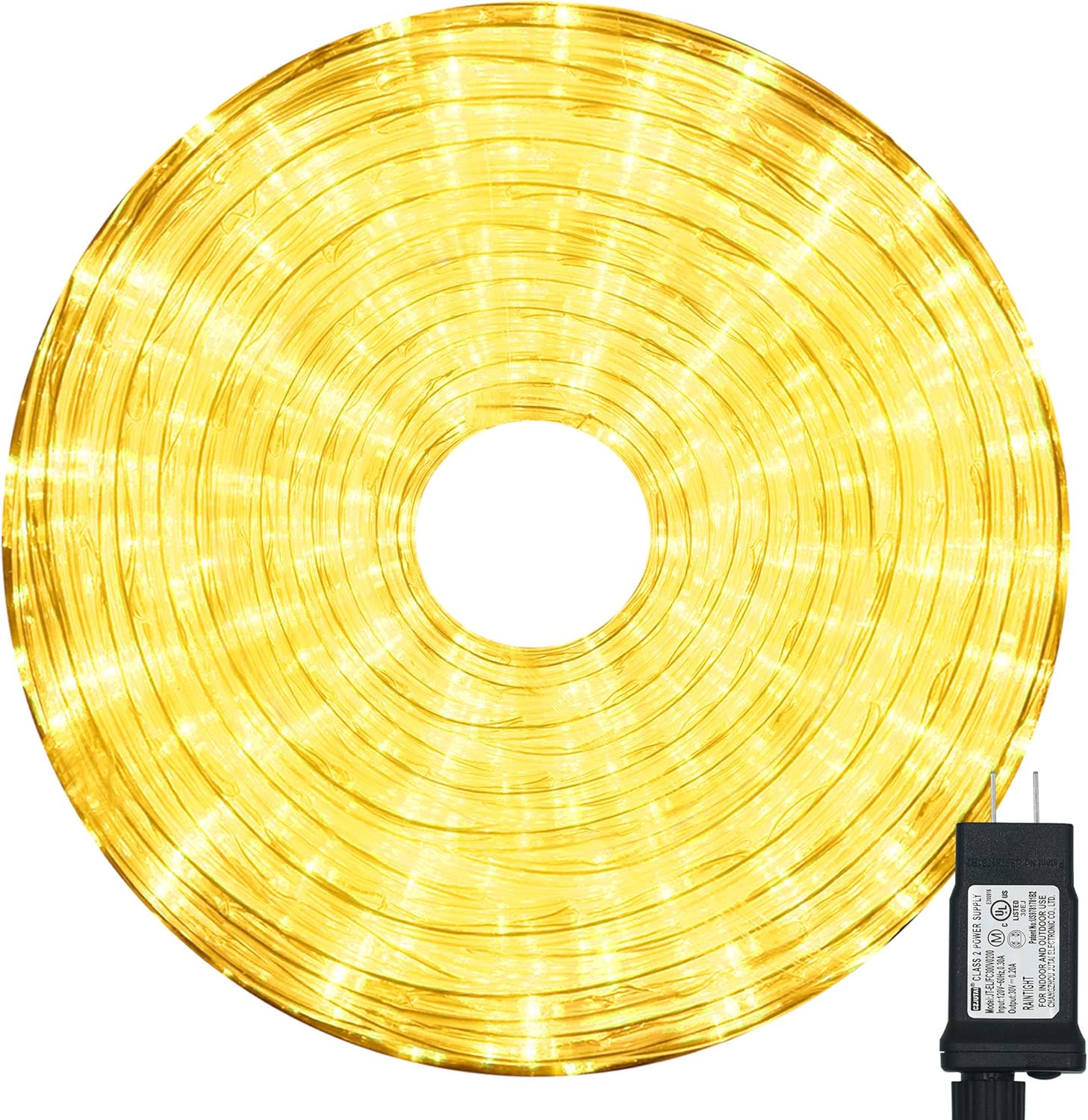 Hezbjiti LED Rope Lights, 720 LED 99ft 8 Modes Control Flexible Low Voltage Rope Lights, Indoor Outdoor Waterproof Tube Light for Gardens, Home, Party, Christmas (720 LED, Warm White)