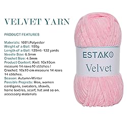 Estako Velvet Chenille Blanket amigurumi Yarn for