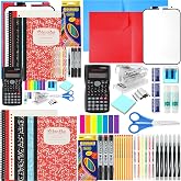 Gilprop 1 Set Middle and High School Supplies Kit, 51 Pcs Per School Pack | Filled Back to School Gift, College Bundle Essential Stuff Bulk, Include Stapler Notebook Calculator, Fit Senior Student