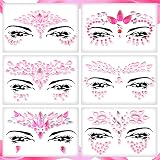 FACEGEM LONDON 6 Pcs Face Gems Adhesive Glitter Jewel Tattoo Sticker Festival