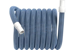 GUEQUITLEX Pool Vacuum Hose With Swivel Cuff 1-1/4" Diameter 27FT Flexible Heavy Duty Pool Vacuum Cleaning Hose Perfect for Above&In Ground Swimming Pool