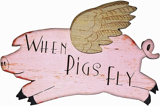 Amazon Com Kensingtonrow Home Collection Wall Art When Pigs Fly