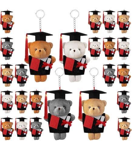 12 Mini Osos De Graduación, Osos De Peluche Con Birrete, Osos De