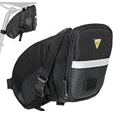 Topeak TC2262B Aero Wedge Pack with Strap Mount, Large , Black | W/strap Bike Accessories