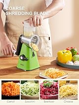 Yabano Rotary Cheese Grater Vegetable Slicer with 3 Stainless Drums view 5