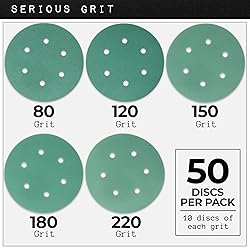 Serious Grit - 6-Inch 6-Hole Sanding Discs