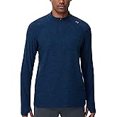 THE GYM PEOPLE Men's Half-Zip Long Sleeve Golf Shirts Soft Lightweight Warm Workout Pullover Sweatshirts with Thumb Hole