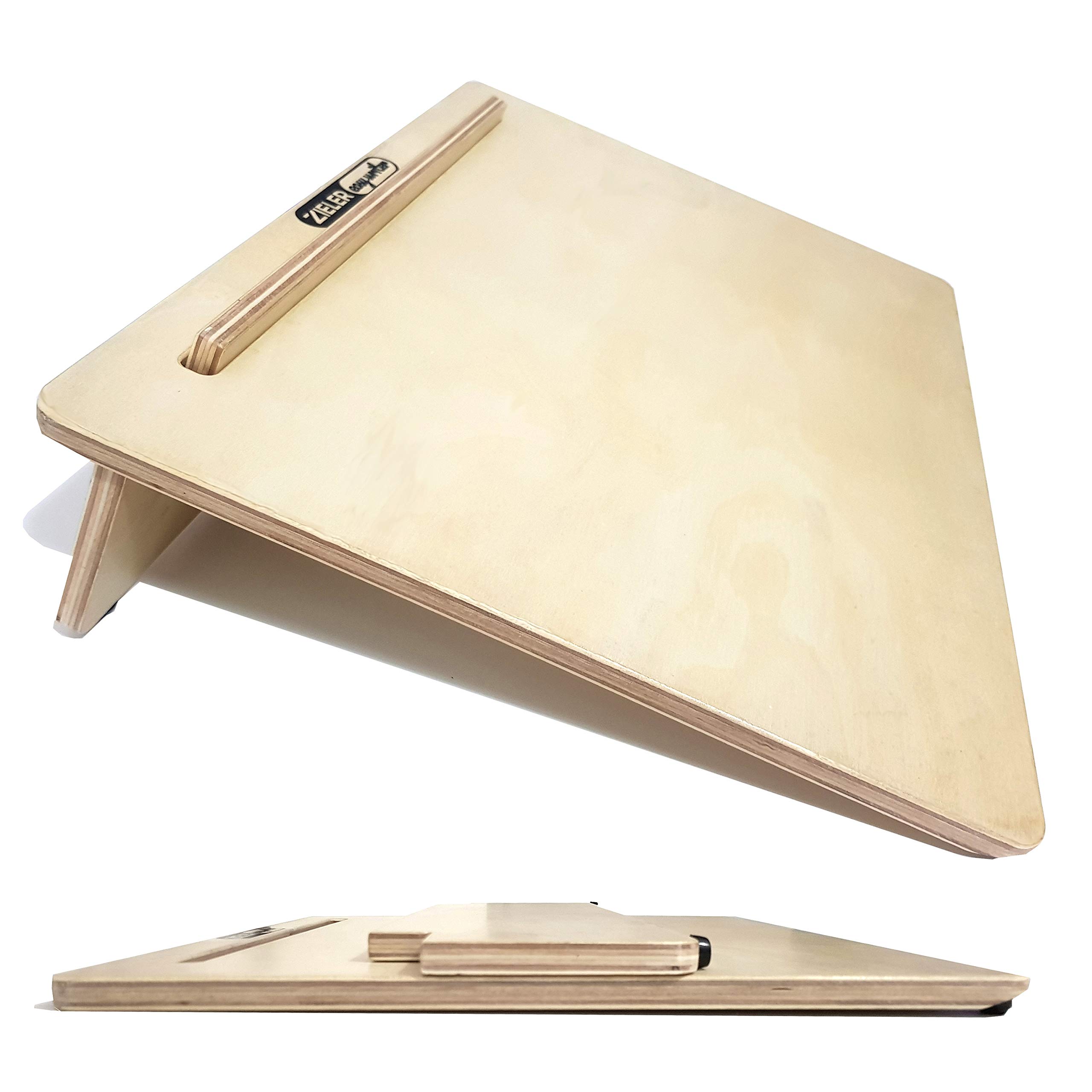 Zieler Ergonomic LARGE A3 Writing Slope for better writing posture Easywriter. Premium, lacquered wood finish with 20°degree angle. Suitable for left & right-handed use. Space saving design — image 1