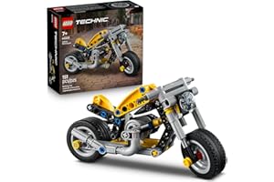 LEGO Technic Yellow Motorcycle Toy - Building Toy for Boys & Girls, Ages 7+ - Model Kit with Detailed Features - Bedroom Deco