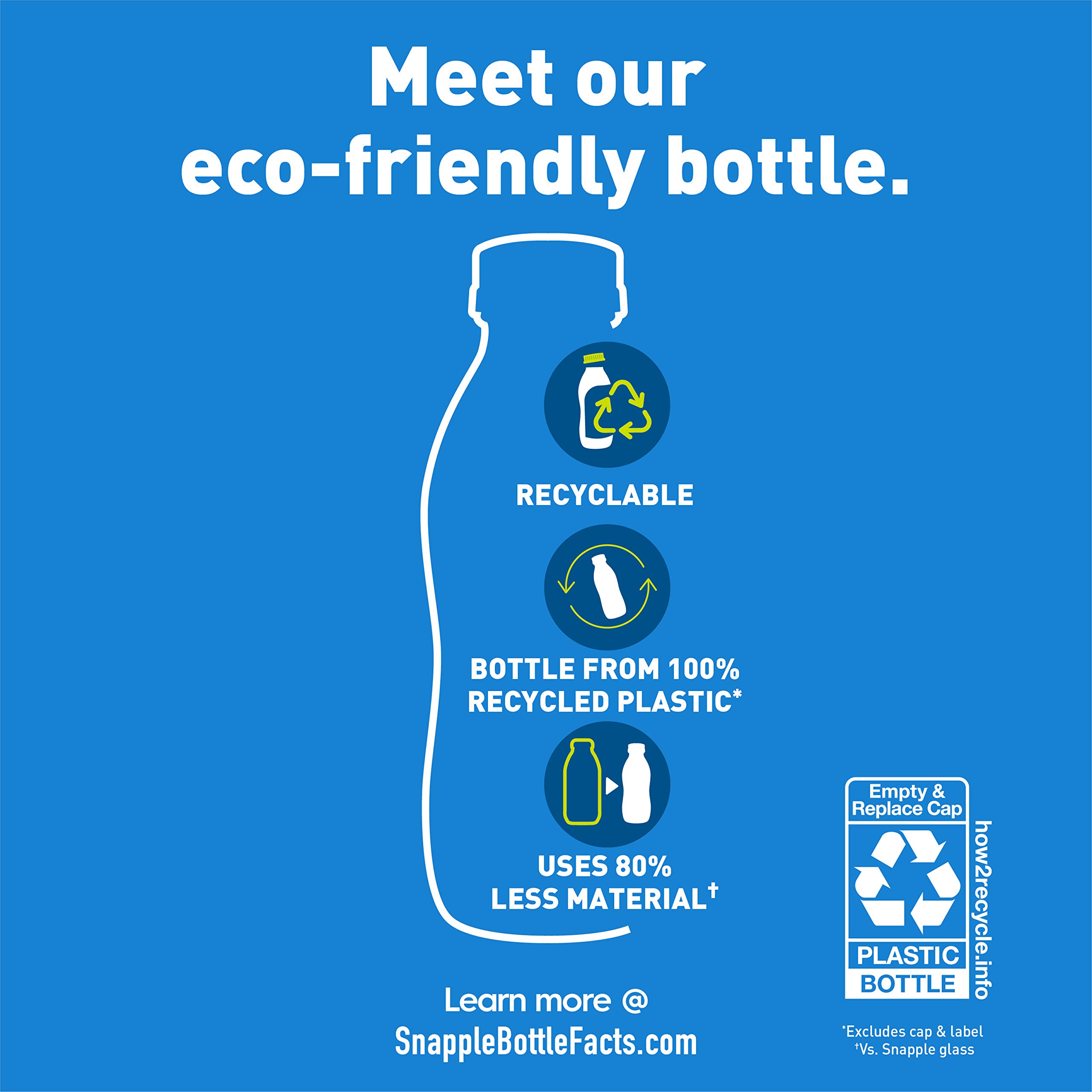 Snapple Elements Rain Agave Cactus Juice Drink, 15.9 Fl Oz Recycled