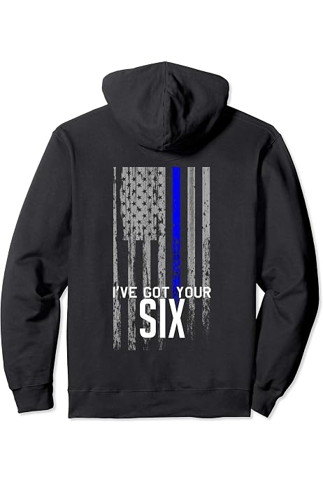 Amazon.com: Thin Blue Line Policeman Bible Verse American Flag Hoodie :  Clothing, Shoes u0026 Jewelry