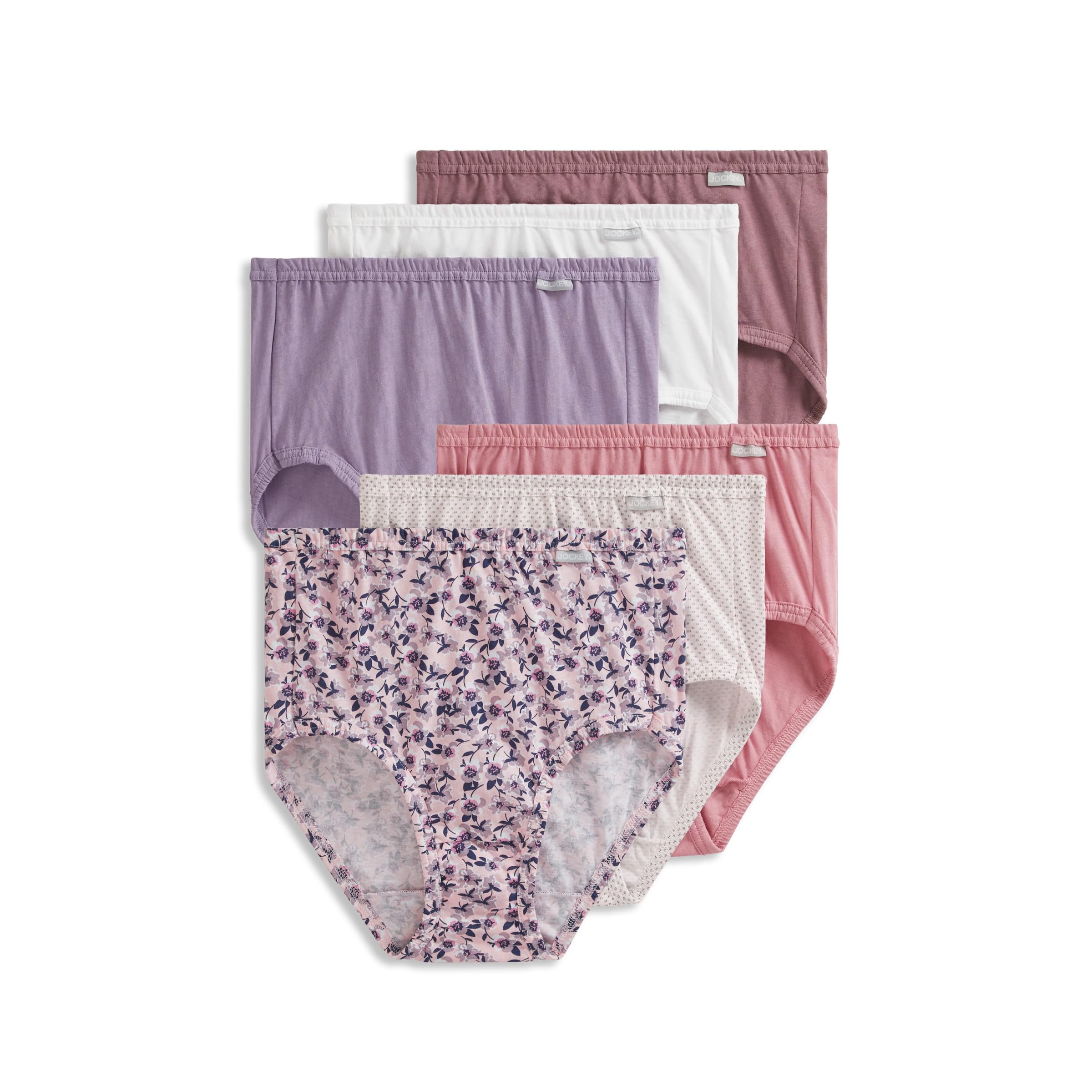 Jockey Women's Underwear Elance Brief - 6 Pack, Cosmetic Pink, 7 Image