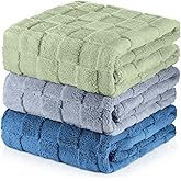 VitalCozy 3 Pack Fleece Throw Blanket Twin Size Soft Warm Plush Lightweight Fuzzy Couch & Bed Blanket Bulk for Winter Christmas Travel Camping, 60" X 80" (Green, Silver Gray, Blue)