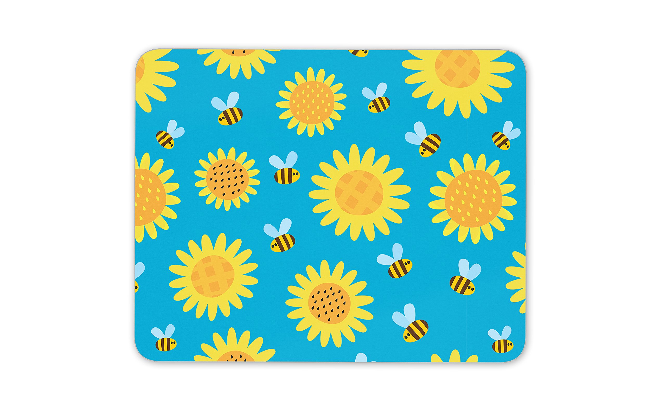 Destination Vinyl Ltd Pretty Sunflowers Mouse Mat Pad - Flower Bee Bees Mum Aunty Gift Computer #13173