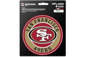 LOGO BRANDS San Francisco 49ers NFL Team Logo Vinyl Sticker–Officially Licensed San Francisco 49ers 4 Inch Heavy Duty Decal for Indoor or Outdoor–Use for Laptops, Coolers, & Notebooks–Show Your Niners Pride
