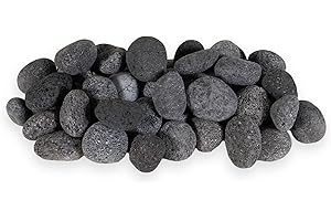 STARFIRE GLASS Starfire Designs Outdoor Rolled Lava Rock | Use in Fireplace or Fire Pit | Outdoor & Indoor Volcanic Rock for Natural Gas or Propane Fires | Decorative Landscaping | 10 lb Bag | 1" - 2" Diameter