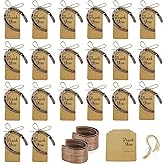 FCDECOR 50Pcs Good Lucky Horseshoes Wedding Favors, Horse Shoe Western Decor Party Favors for Cowboy Western Party Decorations, Baby Shower Kentucky Derby Wedding Party Decorations, with Tags