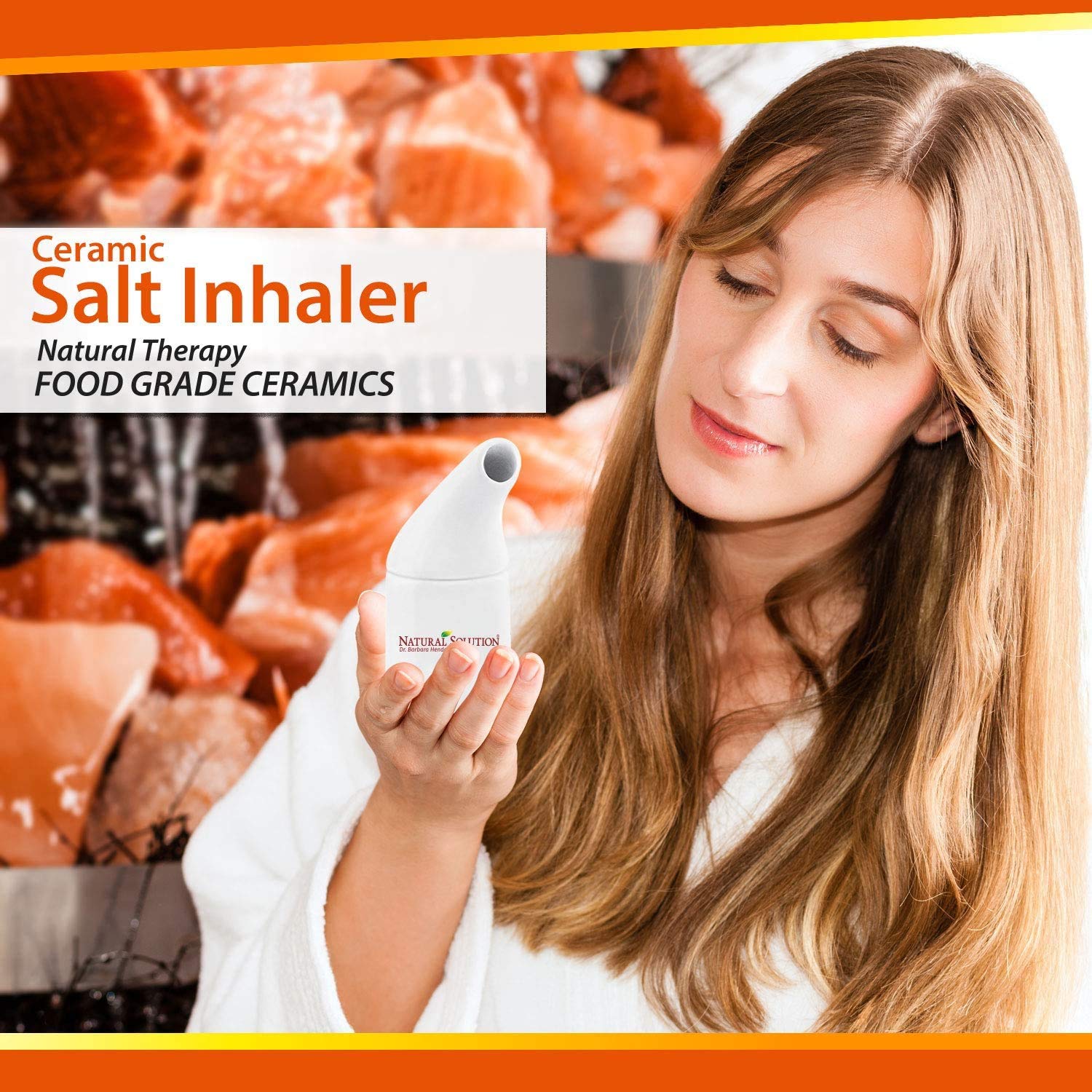 Himalayan Chef Pink Salt Ceramic Salt Inhaler with Nasal inhaler, 8 Pound (Pack of 1) : Grocery & Gourmet Food
