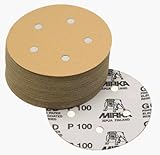 Mirka 23-614-080 5" 5-Hole 80 Grit Dustless Hook & Loop Sanding Discs - 50 Pack