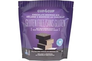 Gluten Free Chocolate Brownie Mix, Rice Flour, Tapioca Flour, Natural Vanilla, Easy Bake Baking Supplies by Cup4Cup Chocolate