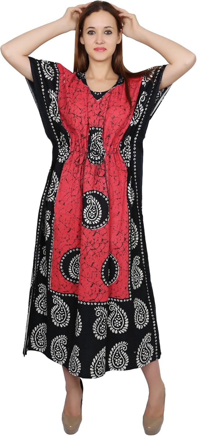 Nakashi New Indian Cotton Kaftan Plus Size Women Dress Caftan Boho