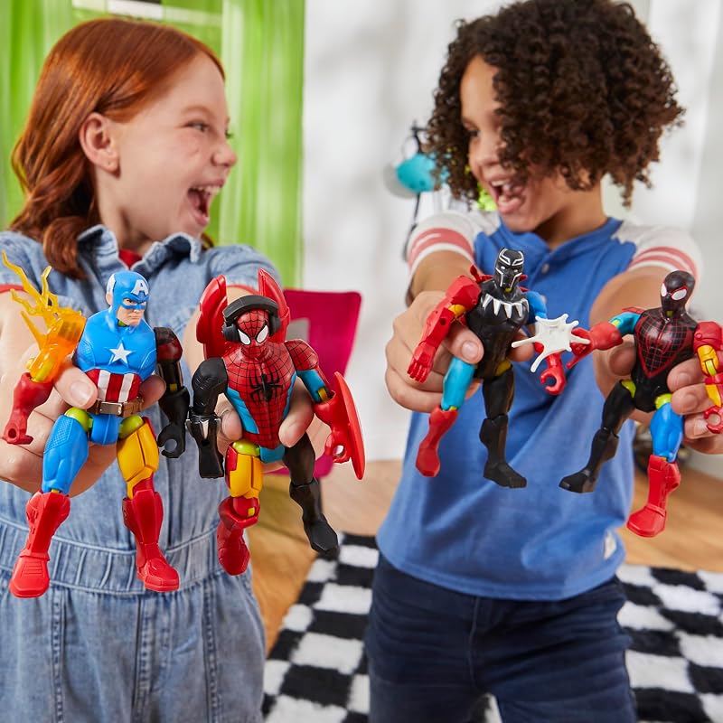 MixMashers Marvel Spider-Man, Figurine Miles Morales à mélanger et Combiner avec Accessoires