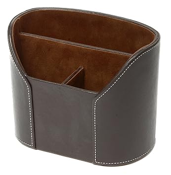 Artikle Leather Corporate oval desk organiser holder