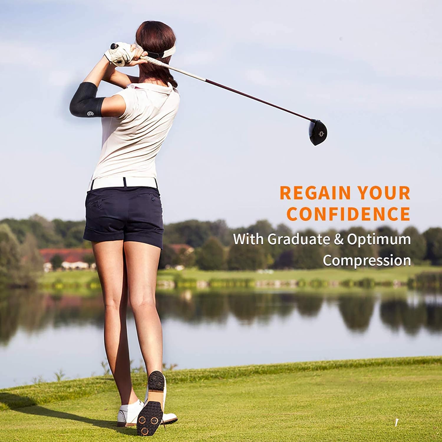 CAMBIVO 2 Pairs Tennis Elbow Brace for Women and Men, Elbow Compression Sleeve Support for Tendinitis, Golf Elbow Treatment, Workouts, Weightlifting, Arthritis: Sports & Outdoors